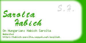 sarolta habich business card